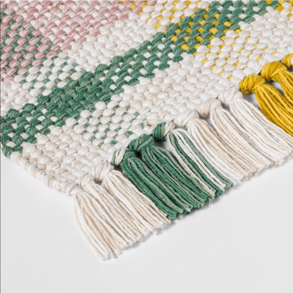 Threshold 34 x 20 woven multi plaid rug spring new - Picture 3 of 6